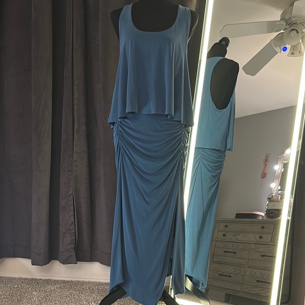 Anthropologie Blue Two-Piece Set